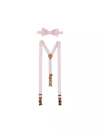 SEIDENFALTER | Ensemble de bretelles avec nœud papillon et clips à boutons | rosa